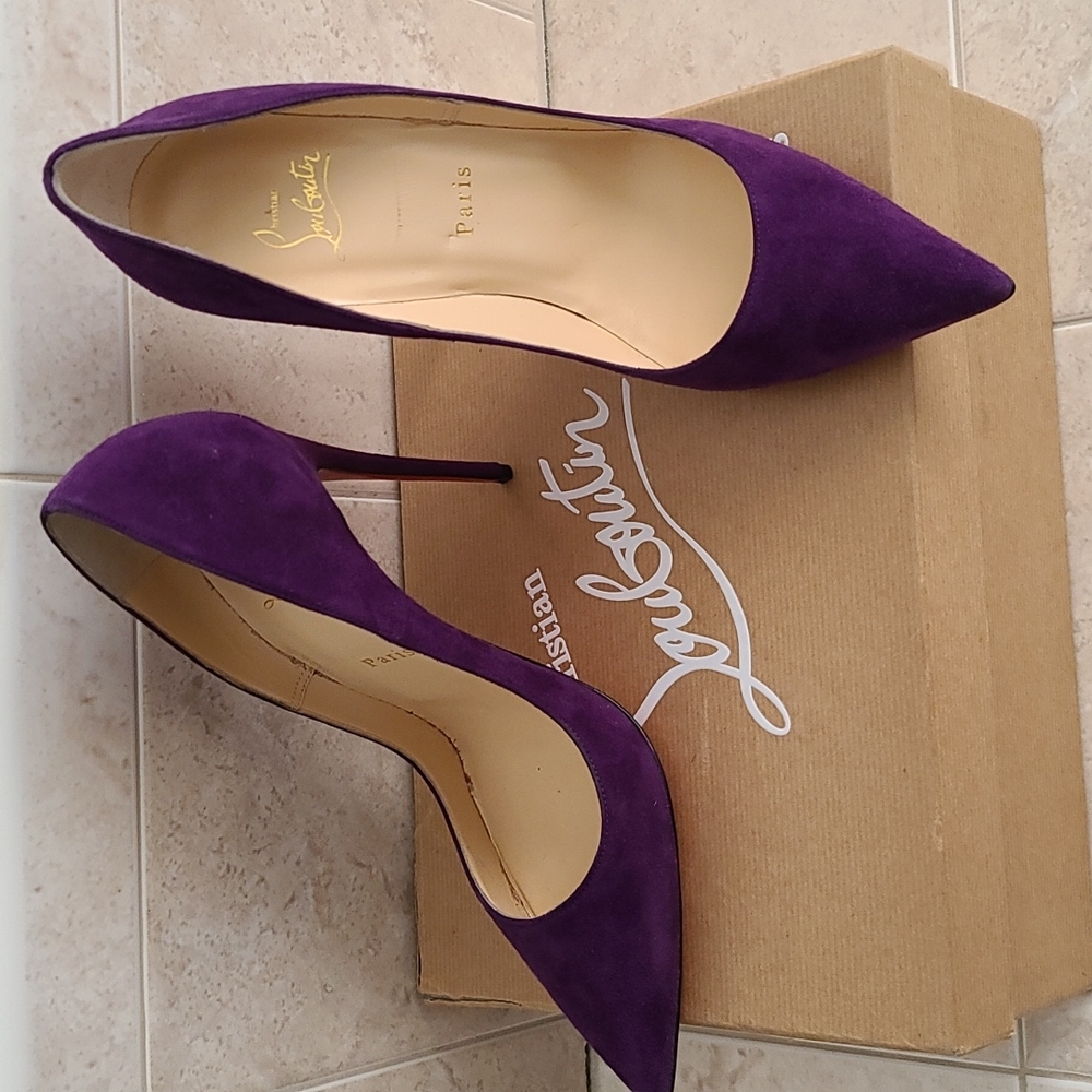 Christian Louboutin So Kate 120 Suede Violet Size EU 40